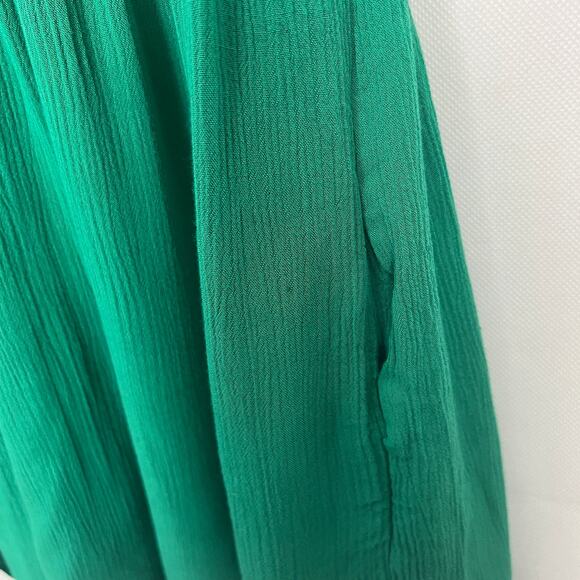 Vanessa Virginia Green Babydoll Long Line Top Size Small - Picture 8 of 10